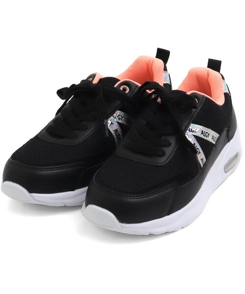 algy（アルジー）の「エア底ロゴテープスニーカー（スニーカー・キッズ・ラベンダー/ブラック・23/24/21/22/20）」の2枚目の写真