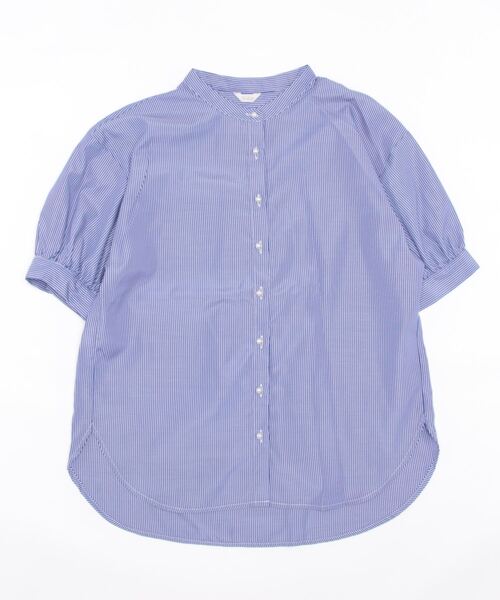 Te chichi（テチチ）の「パール釦バンドカラーシャツ（シャツ/ブラウス・レディース・ネイビー/チャコール/ブラック・ﾌﾘ-）」の3枚目の写真