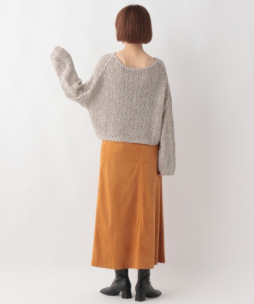 A part by（アパートバイ）の「フェイクスウェードスカート　345102（スカート・レディース・ブラウン/ベージュ/オレンジ・MEDIUM/LARGE）」の5枚目の写真