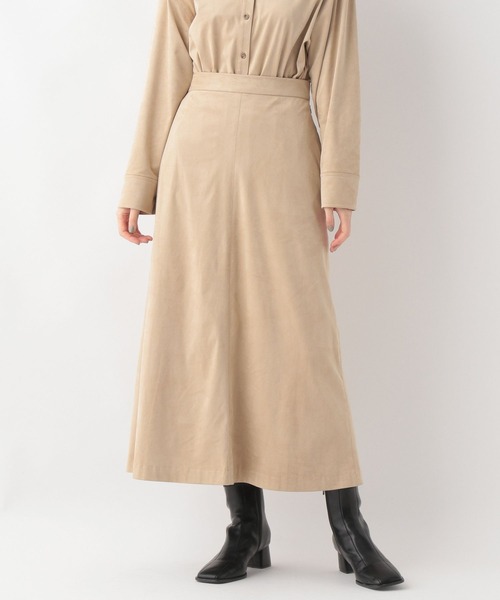 A part by（アパートバイ）の「フェイクスウェードスカート　345102（スカート・レディース・ブラウン/ベージュ/オレンジ・MEDIUM/LARGE）」の10枚目の写真