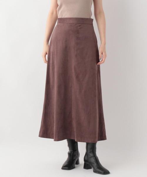 A part by（アパートバイ）の「フェイクスウェードスカート　345102（スカート・レディース・ブラウン/ベージュ/オレンジ・MEDIUM/LARGE）」の14枚目の写真