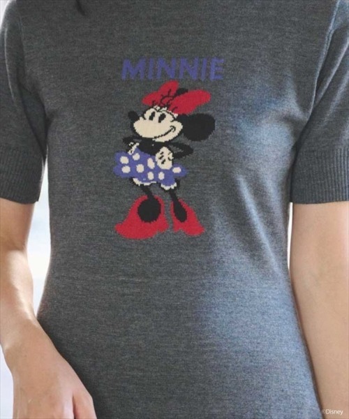 REDYAZEL（レディアゼル）の「ミニーマウス/ニットワンピース（ワンピース・レディース・チャコールグレー/ライトグレー/ライトベージュ・FREE）」の7枚目の写真