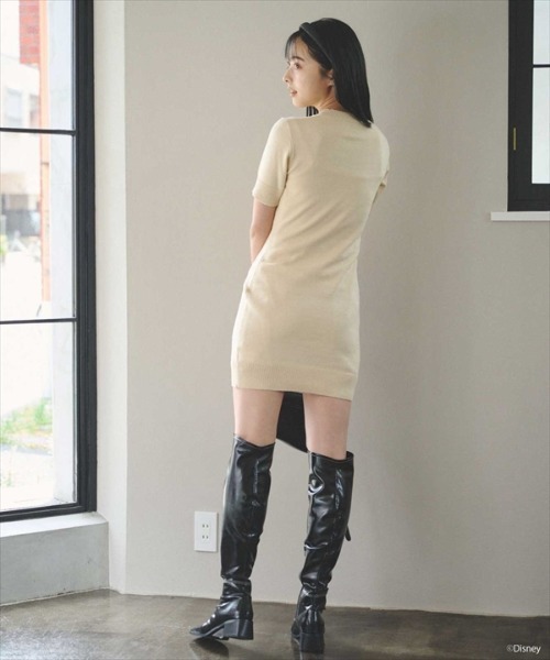 REDYAZEL（レディアゼル）の「ミニーマウス/ニットワンピース（ワンピース・レディース・チャコールグレー/ライトグレー/ライトベージュ・FREE）」の14枚目の写真