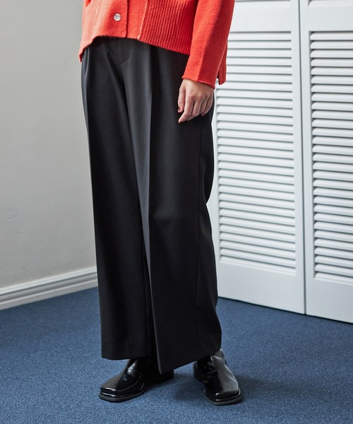 Lui's(ルイス)の「【カタログ掲載アイテム】ツイルワイドパンツ(セットアップ対応)(その他パンツ・レディース・カーキ/ブラック・38/36)」の1枚目の写真