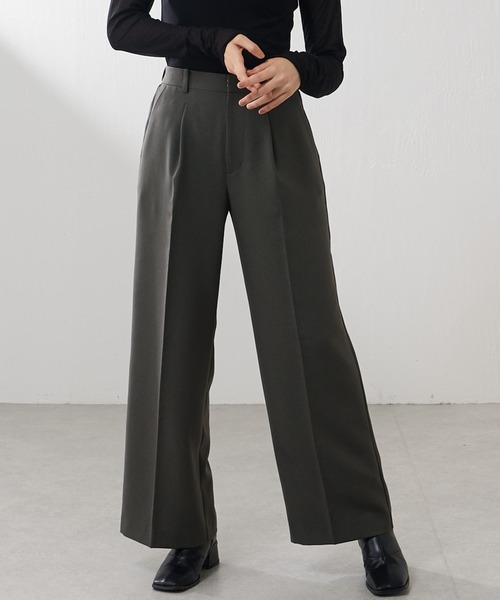 Lui's(ルイス)の「【カタログ掲載アイテム】ツイルワイドパンツ(セットアップ対応)(その他パンツ・レディース・カーキ/ブラック・38/36)」の21枚目の写真
