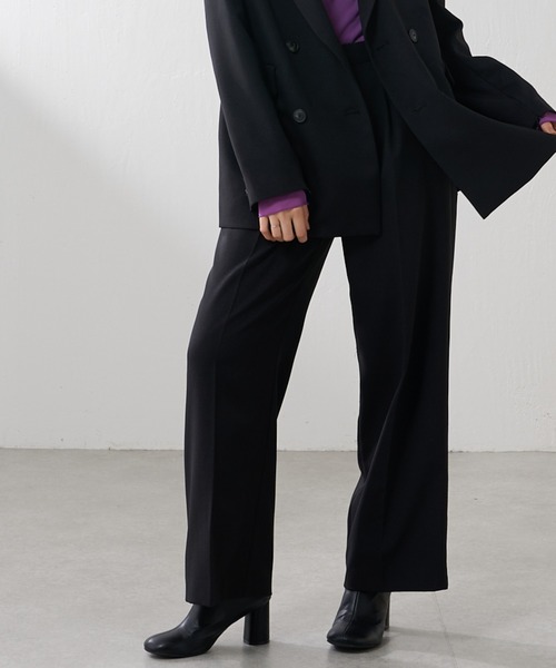 Lui's(ルイス)の「【カタログ掲載アイテム】ツイルワイドパンツ(セットアップ対応)(その他パンツ・レディース・カーキ/ブラック・38/36)」の4枚目の写真