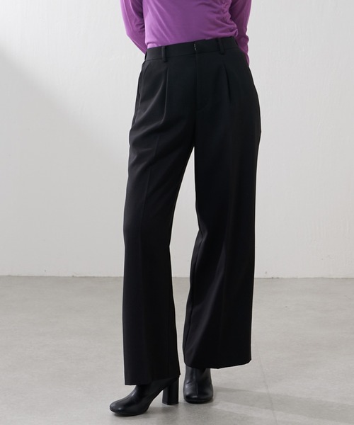 Lui's(ルイス)の「【カタログ掲載アイテム】ツイルワイドパンツ(セットアップ対応)(その他パンツ・レディース・カーキ/ブラック・38/36)」の6枚目の写真