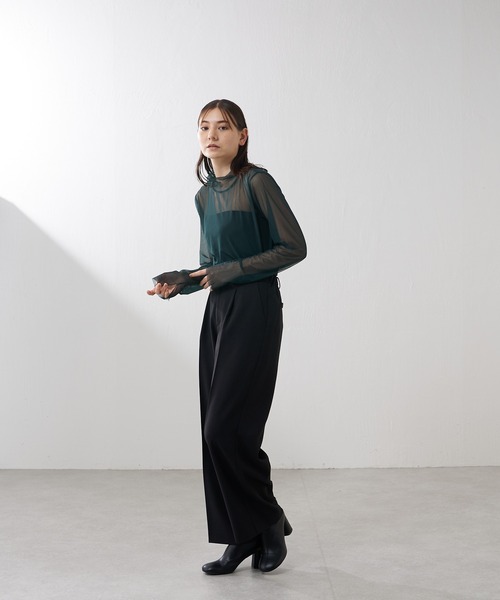 Lui's(ルイス)の「【カタログ掲載アイテム】ツイルワイドパンツ(セットアップ対応)(その他パンツ・レディース・カーキ/ブラック・38/36)」の11枚目の写真