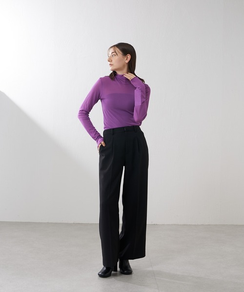 Lui's(ルイス)の「【カタログ掲載アイテム】ツイルワイドパンツ(セットアップ対応)(その他パンツ・レディース・カーキ/ブラック・38/36)」の12枚目の写真