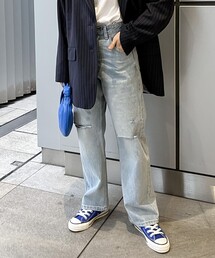 JOINT WORKS | ダメージ ワイドパンツ(デニムパンツ)