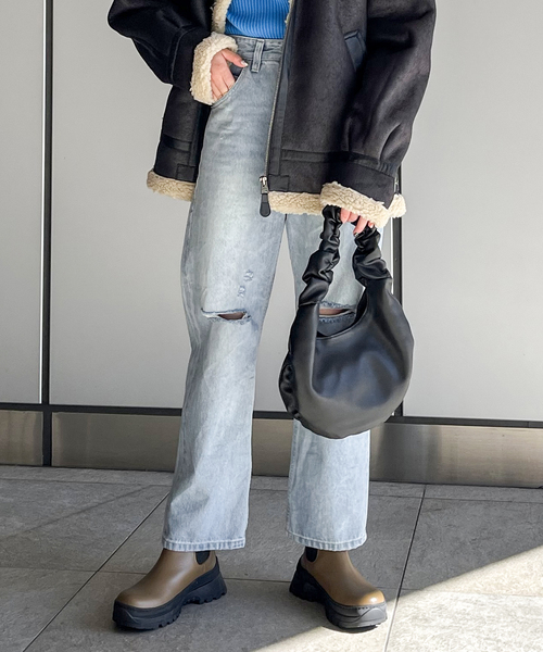 JOINT WORKS(ジョイントワークス)の「ダメージ ワイドパンツ(デニムパンツ・レディース・ブラック/ブルー系その他・SMALL/MEDIUM/LARGE)」の20枚目の写真