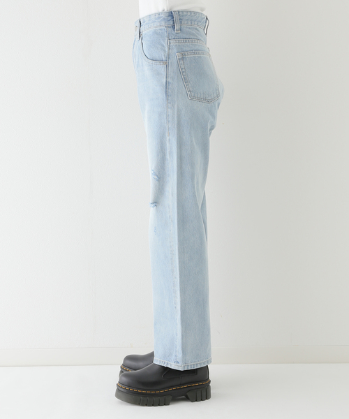 JOINT WORKS(ジョイントワークス)の「ダメージ ワイドパンツ(デニムパンツ・レディース・ブラック/ブルー系その他・SMALL/MEDIUM/LARGE)」の10枚目の写真