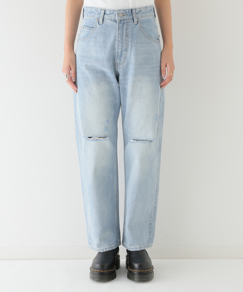 JOINT WORKS(ジョイントワークス)の「ダメージ ワイドパンツ(デニムパンツ・レディース・ブラック/ブルー系その他・SMALL/MEDIUM/LARGE)」の7枚目の写真