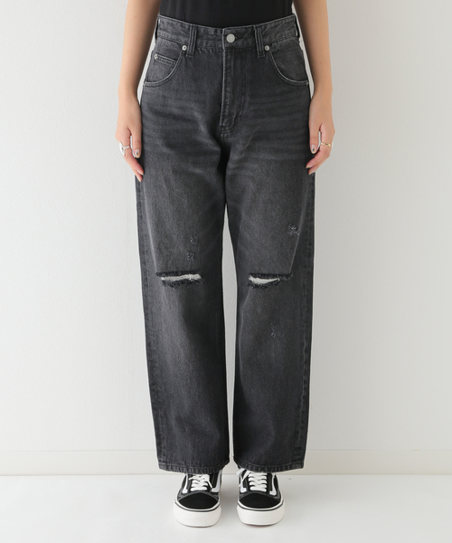 JOINT WORKS(ジョイントワークス)の「ダメージ ワイドパンツ(デニムパンツ・レディース・ブラック/ブルー系その他・SMALL/MEDIUM/LARGE)」の18枚目の写真