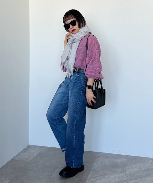 PAGEBOY（ページボーイ）の「無地ストール（ストール/ショール・レディース・オフホワイト/ターコイズブルー/ブラック/グレイッシュベージュ・FREE）」の8枚目の写真