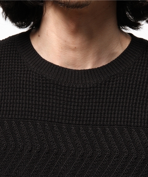 HARE(ハレ)の「ジャガードアミキリカエニットプルオーバー(HARE)(ニット/セーター・メンズ・オフホワイト/ブラック/ベージュ・SMALL/LARGE/MEDIUM)」の10枚目の写真