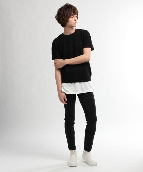 HARE(ハレ)の「ジャガードアミキリカエニットプルオーバー(HARE)(ニット/セーター・メンズ・オフホワイト/ブラック/ベージュ・SMALL/LARGE/MEDIUM)」の5枚目の写真