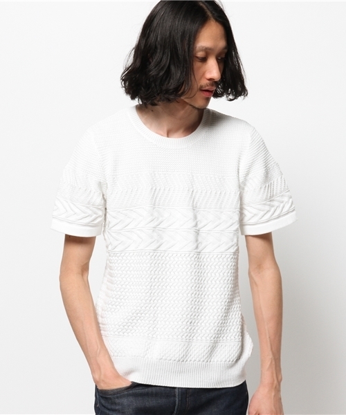 HARE(ハレ)の「ジャガードアミキリカエニットプルオーバー(HARE)(ニット/セーター・メンズ・オフホワイト/ブラック/ベージュ・SMALL/LARGE/MEDIUM)」の14枚目の写真