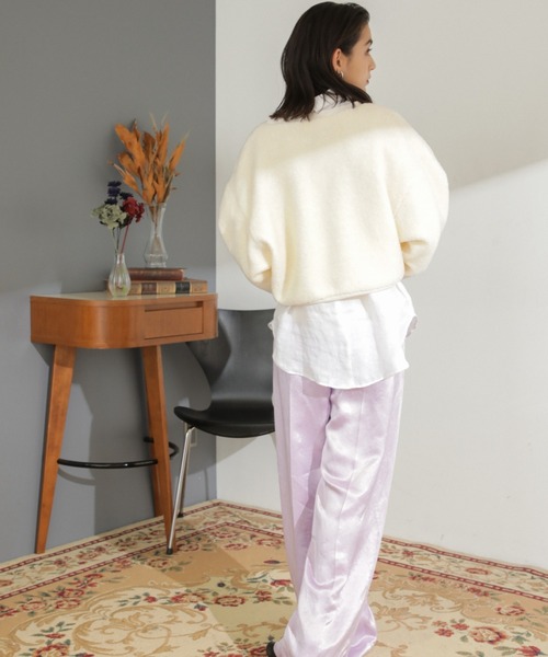 mici（ミチ）の「(mici)ウールボアプルオーバー（スウェット・レディース・パープル/ホワイト系その他・ONE SIZE）」の6枚目の写真