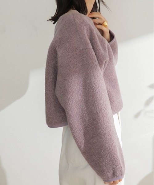 mici（ミチ）の「(mici)ウールボアプルオーバー（スウェット・レディース・パープル/ホワイト系その他・ONE SIZE）」の11枚目の写真