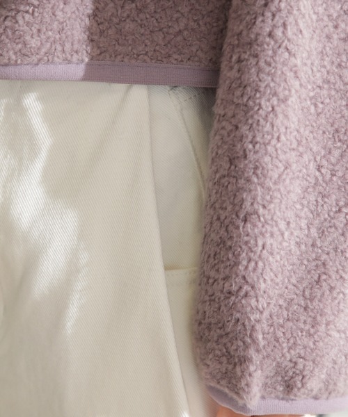 mici（ミチ）の「(mici)ウールボアプルオーバー（スウェット・レディース・パープル/ホワイト系その他・ONE SIZE）」の4枚目の写真