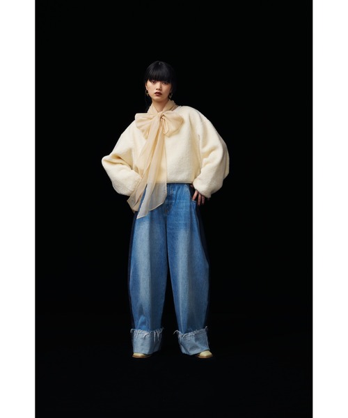 mici（ミチ）の「(mici)ウールボアプルオーバー（スウェット・レディース・パープル/ホワイト系その他・ONE SIZE）」の15枚目の写真