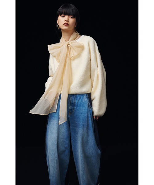 mici（ミチ）の「(mici)ウールボアプルオーバー（スウェット・レディース・パープル/ホワイト系その他・ONE SIZE）」の16枚目の写真