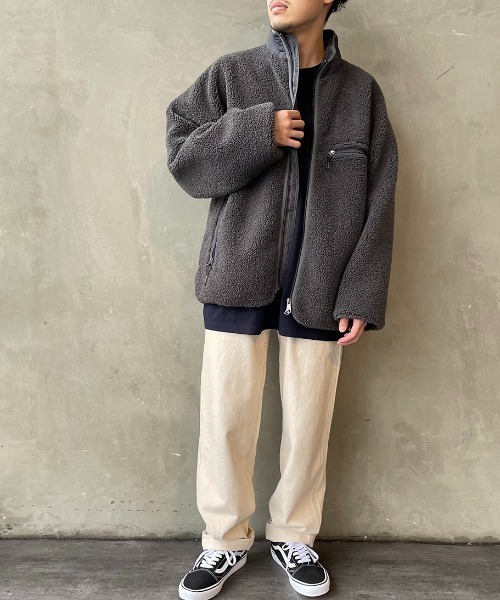 GYMPHLEX - 一度使用♪ Gymphlex ジムフレックス ハイパイル ボアフリース ブルゾン セール】[GYMPHLEX/ジムフレックス] COZY LIGHT スタンドネック