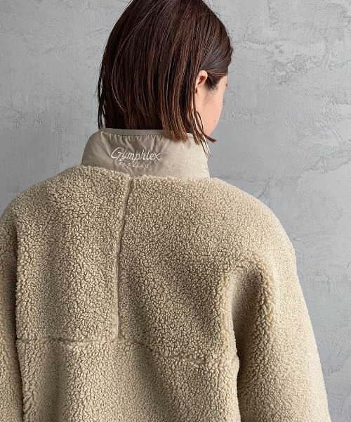 GYMPHLEX - [GYMPHLEX/ジムフレックス] COZY LIGHT ボアフリースブルゾン セール】[GYMPHLEX/ジムフレックス] COZY LIGHT スタンドネック
