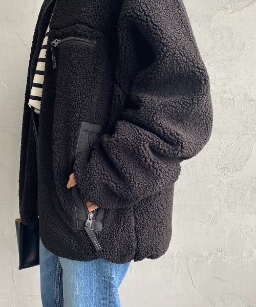 セール】[GYMPHLEX/ジムフレックス] COZY LIGHT スタンドネック ボア