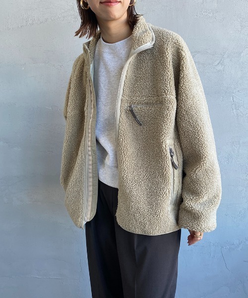 セール】[GYMPHLEX/ジムフレックス] COZY LIGHT スタンドネック ボア