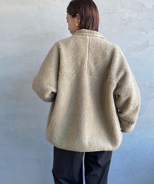 セール】[GYMPHLEX/ジムフレックス] COZY LIGHT スタンドネック ボア 