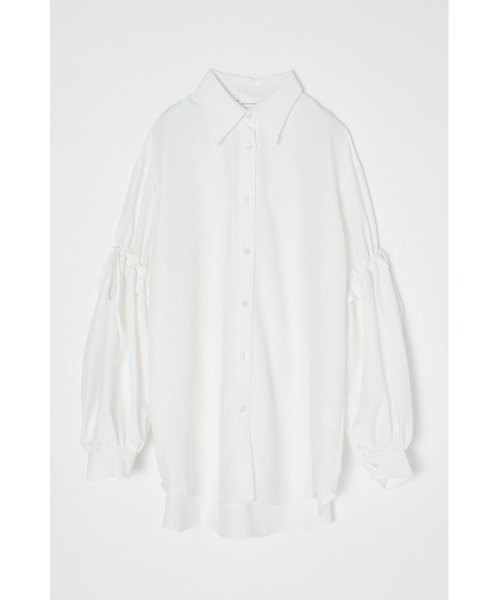 MOUSSY（マウジー）の「MULTI GATHER SLEEVE シャツ（シャツ/ブラウス・レディース・ライトピンク/ライトブルー/ホワイト・FREE）」の8枚目の写真