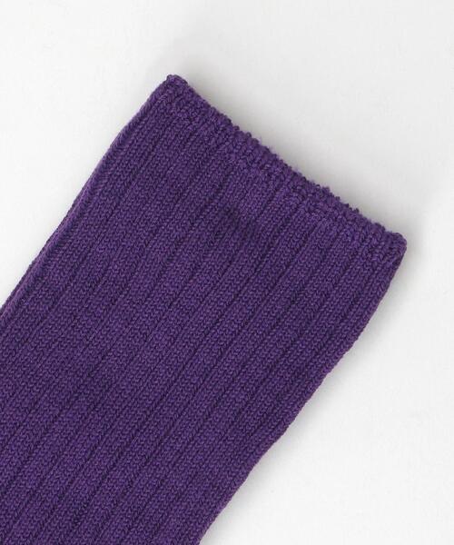 green label relaxing（グリーンレーベルリラクシング）の「GLR 22FW リブ ソックス（ソックス/靴下・メンズ・オフホワイト/グレー/ダークブラウン/ダークグリーン/パープル/ネイビー/レッド・FREE）」の8枚目の写真