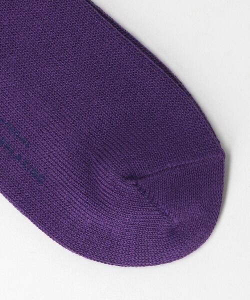 green label relaxing（グリーンレーベルリラクシング）の「GLR 22FW リブ ソックス（ソックス/靴下・メンズ・オフホワイト/グレー/ダークブラウン/ダークグリーン/パープル/ネイビー/レッド・FREE）」の10枚目の写真