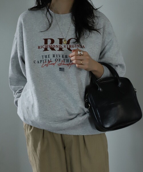 FREAK'S STORE(フリークスストア)の「RICロゴ刺繍スウェット(スウェット・レディース・ホワイト/グレー/ネイビー・フリ-)」の2枚目の写真