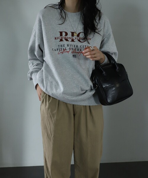 FREAK'S STORE(フリークスストア)の「RICロゴ刺繍スウェット(スウェット・レディース・ホワイト/グレー/ネイビー・フリ-)」の7枚目の写真