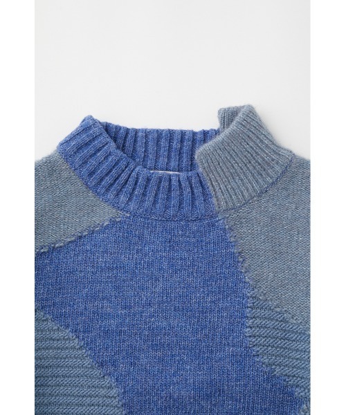 MOUSSY（マウジー）の「PATCHWORK SHORT ニット（ニット/セーター