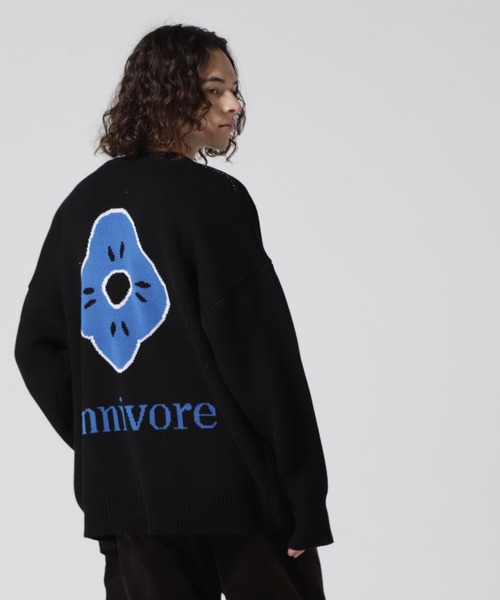 BEAVER（ビーバー）の「B omnivore/ビーオムニボー　FLOWER CARDIGAN ラワーカーディガン（カーディガン/ボレロ・メンズ・ホワイト/オレンジ・M/L）」の3枚目の写真