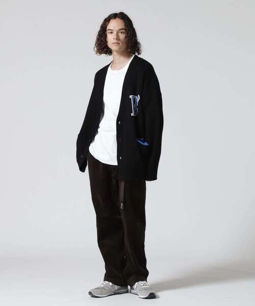BEAVER（ビーバー）の「B omnivore/ビーオムニボー　FLOWER CARDIGAN ラワーカーディガン（カーディガン/ボレロ・メンズ・ホワイト/オレンジ・M/L）」の4枚目の写真