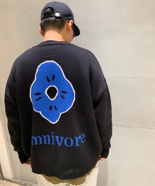 BEAVER（ビーバー）の「B omnivore/ビーオムニボー　FLOWER CARDIGAN ラワーカーディガン（カーディガン/ボレロ・メンズ・ホワイト/オレンジ・M/L）」の5枚目の写真