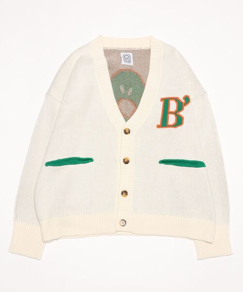 BEAVER（ビーバー）の「B omnivore/ビーオムニボー　FLOWER CARDIGAN ラワーカーディガン（カーディガン/ボレロ・メンズ・ホワイト/オレンジ・M/L）」の8枚目の写真