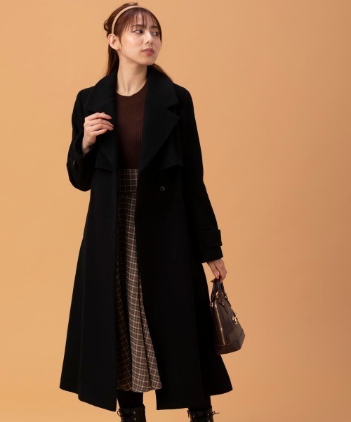 MISCH MASCH（ミッシュマッシュ）の「トレンチライクコート（ステンカラーコート・レディース・ブラック/ベージュ/モカ/ラベンダー・MEDIUM）」の15枚目の写真