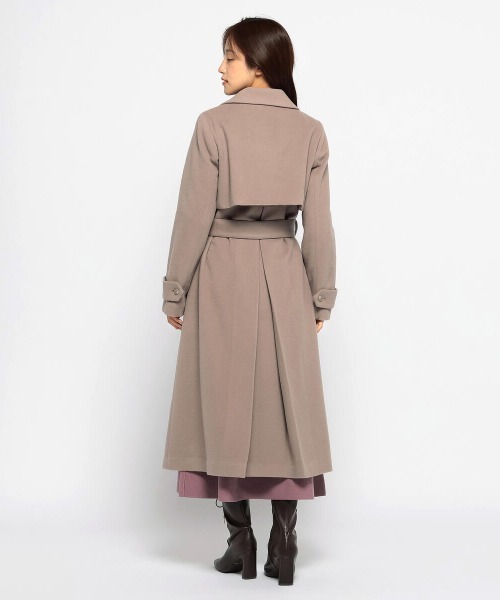 MISCH MASCH（ミッシュマッシュ）の「トレンチライクコート（ステンカラーコート・レディース・ブラック/ベージュ/モカ/ラベンダー・MEDIUM）」の19枚目の写真