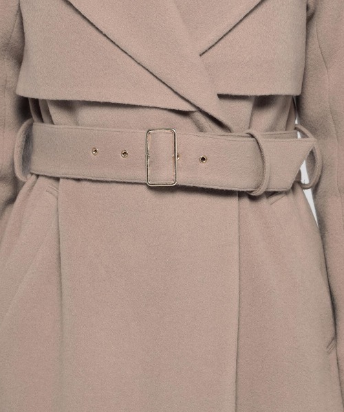 MISCH MASCH（ミッシュマッシュ）の「トレンチライクコート（ステンカラーコート・レディース・ブラック/ベージュ/モカ/ラベンダー・MEDIUM）」の21枚目の写真