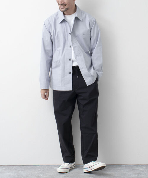 NOLLEY'S goodman（ノーリーズグッドマン）の「FUZZ JACKET　カバーオール　シャツブルゾン（ブルゾン・メンズ・ブルー/ホワイト系その他/ダークネイビー・L/M）」の7枚目の写真