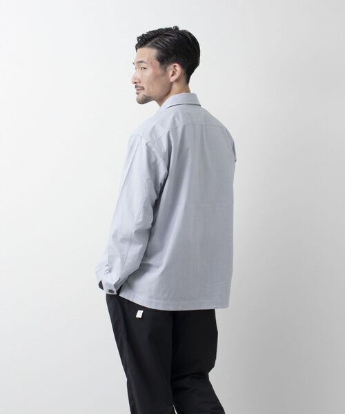 NOLLEY'S goodman（ノーリーズグッドマン）の「FUZZ JACKET　カバーオール　シャツブルゾン（ブルゾン・メンズ・ブルー/ホワイト系その他/ダークネイビー・L/M）」の15枚目の写真