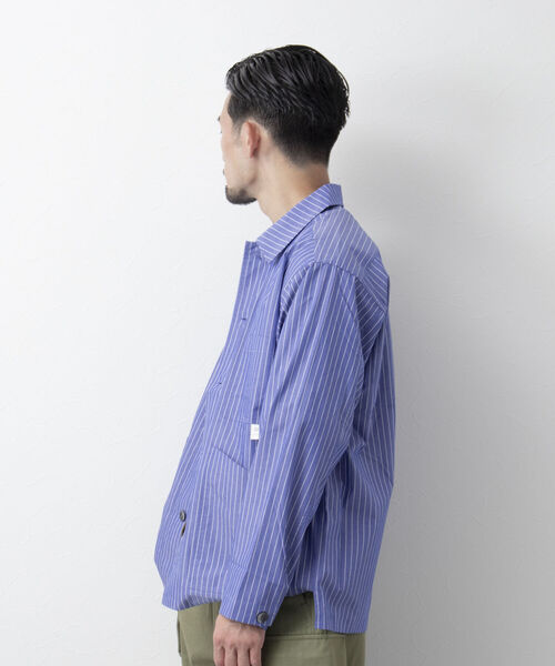 NOLLEY'S goodman（ノーリーズグッドマン）の「FUZZ JACKET　カバーオール　シャツブルゾン（ブルゾン・メンズ・ブルー/ホワイト系その他/ダークネイビー・L/M）」の16枚目の写真