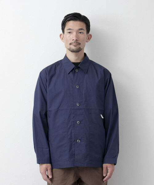 NOLLEY'S goodman（ノーリーズグッドマン）の「FUZZ JACKET　カバーオール　シャツブルゾン（ブルゾン・メンズ・ブルー/ホワイト系その他/ダークネイビー・L/M）」の20枚目の写真