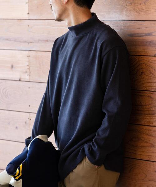 ITEMS URBANRESEARCH（アイテムズ アーバンリサーチ）の「ハイネックリブカットソー（Tシャツ/カットソー・メンズ・オフホワイト/グレー/ピンク/ネイビー・LARGE/MEDIUM）」の4枚目の写真